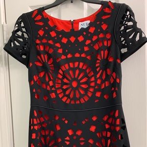 COPY - Nue by Shani lazer cut red/black dress